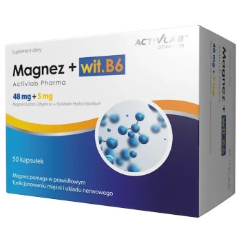 Activlab Magnez + Vit B6, 50 Capsules