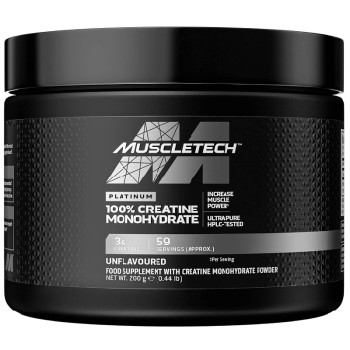 MuscleTech Platinum 100% Creatine Monohydrate, 200 Grams