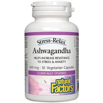 Natural Factors KSM-66 Ashwagandha® 600 mg Stress-Relax, 30 Capsules