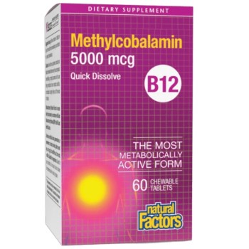 Natural Factors B12 Methylcobalamin 5000 mcg, 60 Тablets