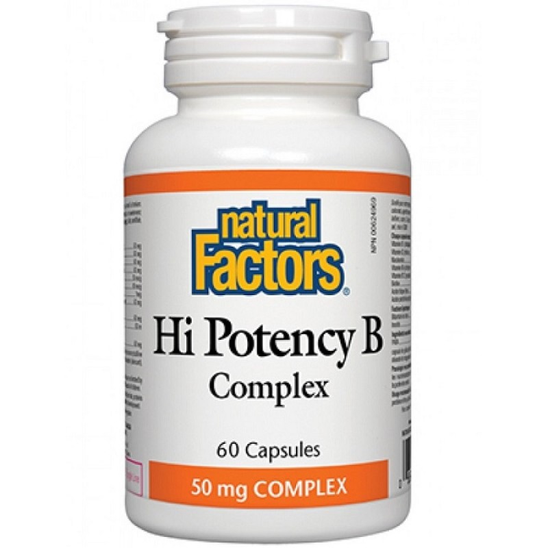 Natural Factors Hi Potency B Complex, 60 Capsules