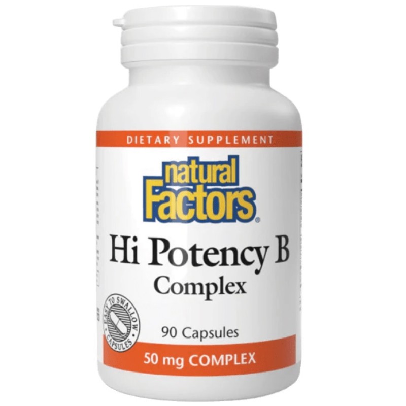 Natural Factors Hi Potency B Complex, 90 Capsules