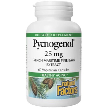 Natural Factors Pycnogenol 25 mg Pine Bark Extract, 60 Capsules