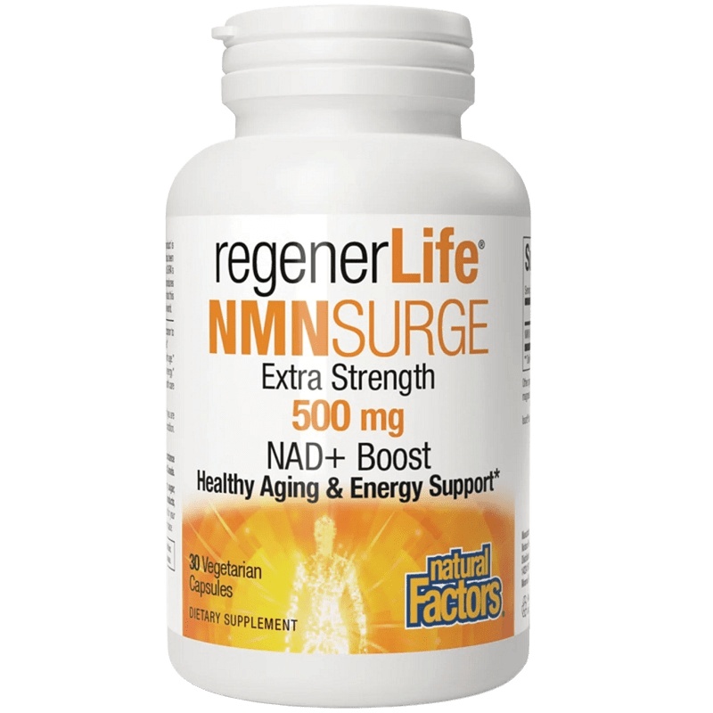 Natural Factors RegenerLife NMNSurge NAD+ Boost 500 mg, 30 Capsules