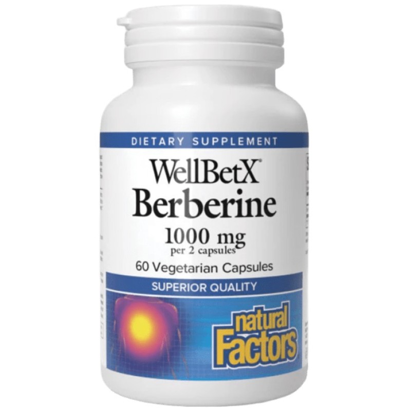 Natural Factors WellBetX Berberine 500 mg, 60 Capsules