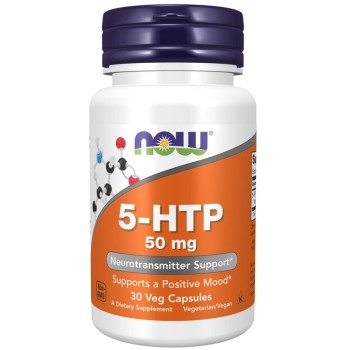 NOW 5-HTP 50mg, 30 Veg Capsules