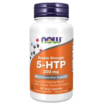 NOW 5-HTP Glycine Taurine and Inositol 200mg, 60 Veg Capsules