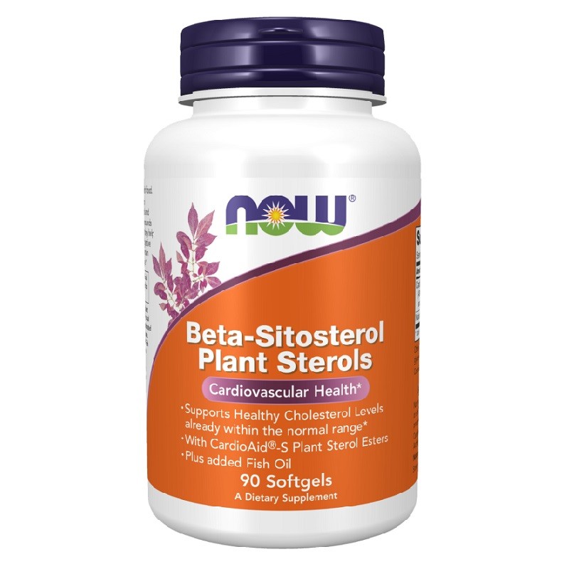 NOW Beta-Sitosterol Plant Sterols, 90 Softgels