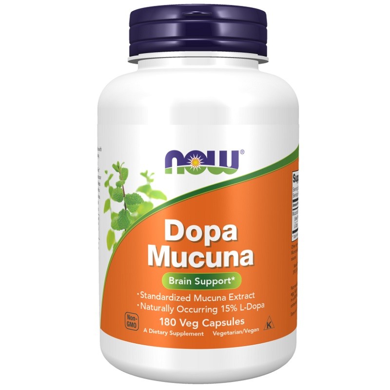 NOW Dopa Mucuna, 180 Veg Capsules