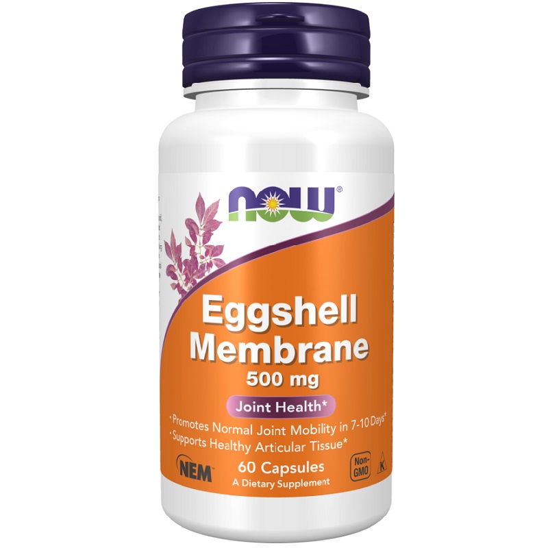 NOW Eggshell Membrane 500 mg, 60 Veg Capsules