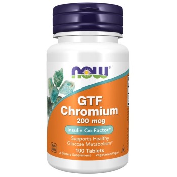 NOW GTF Chromium 200mcg, 100 Tablets