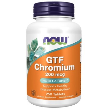 NOW GTF Chromium 200mcg, 250 Tablets
