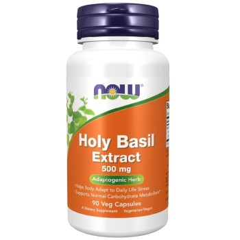 NOW Holy Basil Extract 500 mg, 90 Veg Capsules
