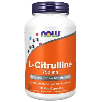 NOW L-Citrulline 750 mg, 180 Veg Capsules