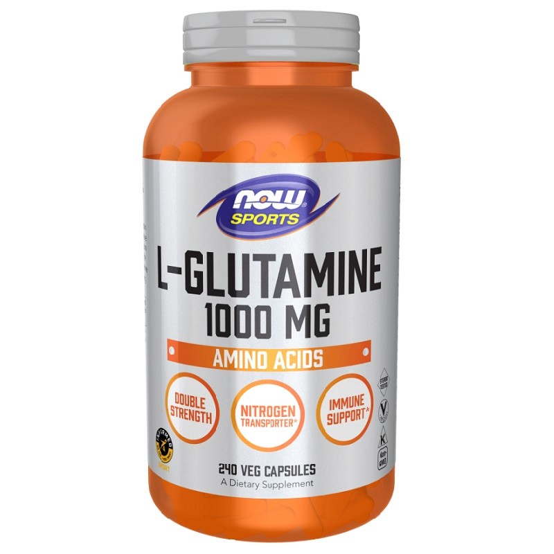 NOW L-Glutamine 1000mg, 240 Capsules