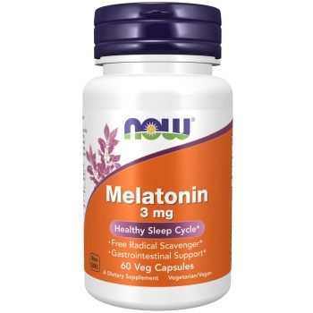 NOW Melatonin 3mg, 60 Veg Capsules