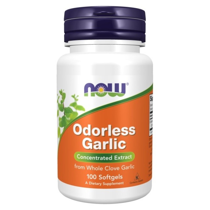 NOW Odorless Garlic, 100 Softgels