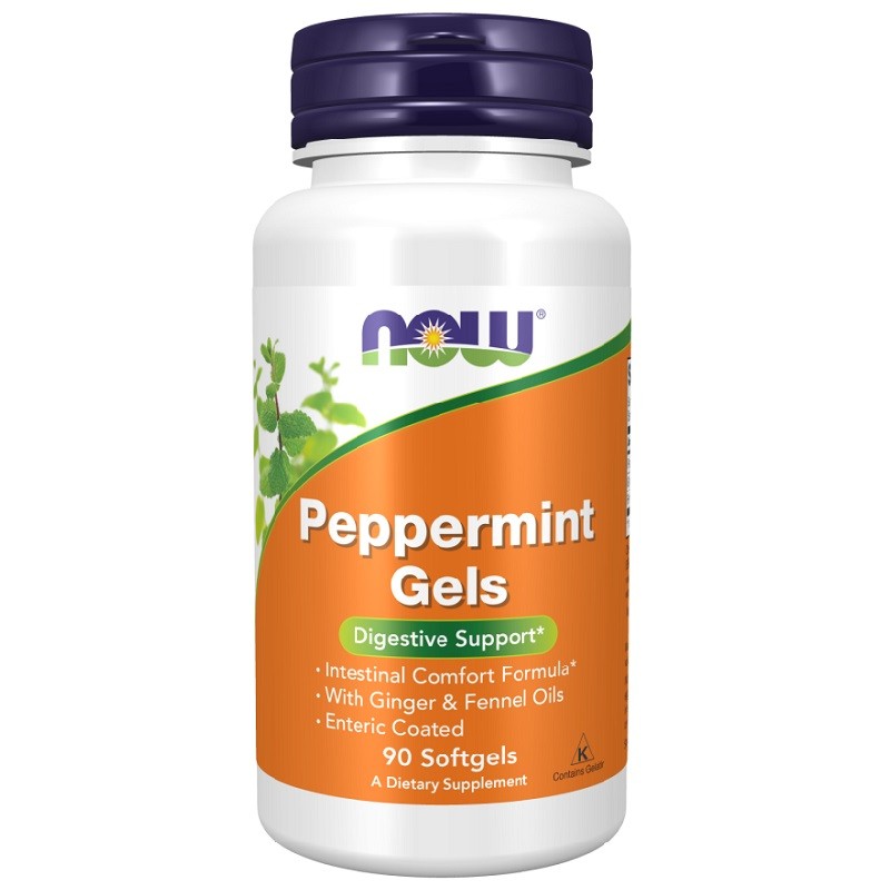 NOW Peppermint Gels, 90 Softgels