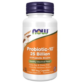 NOW Probiotic-10 25 Billion, 100 Veg Capsules