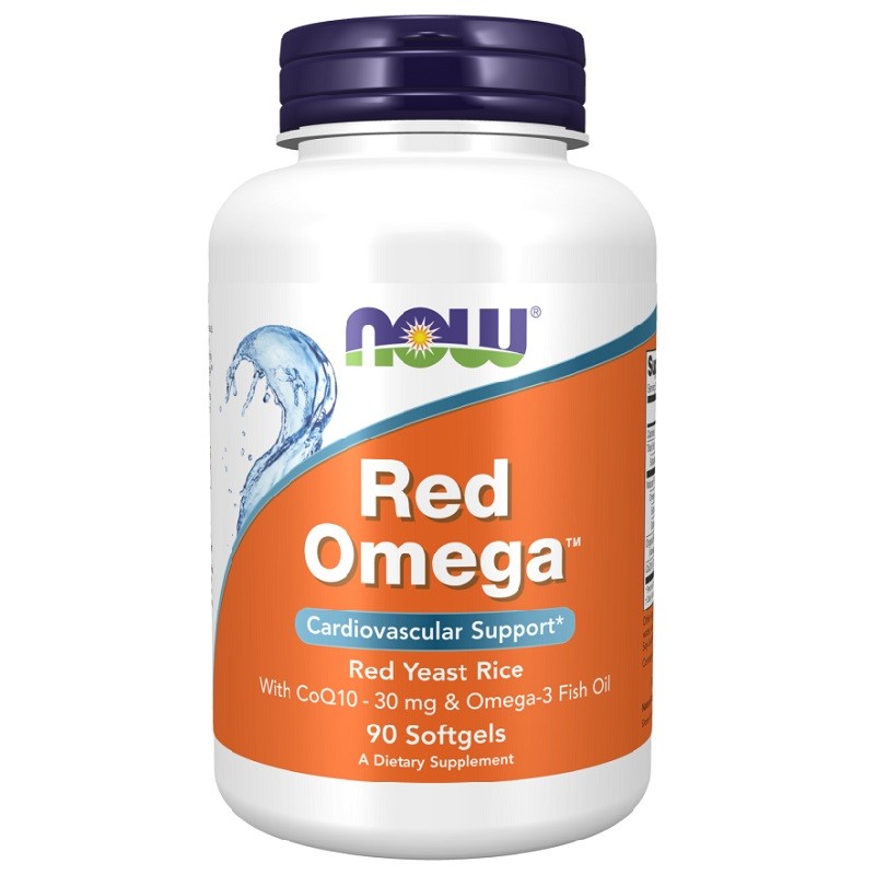 NOW Red Omega (Red Yeast Rice), 90 Softgels
