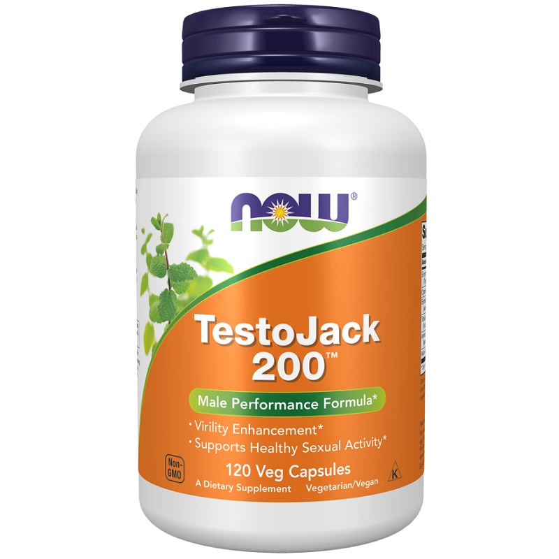 NOW TestoJack 200, 120 Veg Capsules