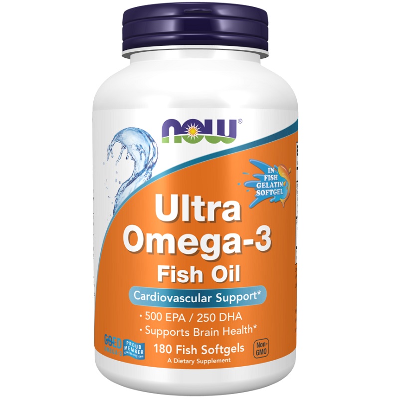 NOW Ultra Omega-3 (Fish Gelatin), 180 Fish Softgels