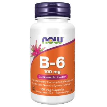 NOW Vitamin B-6 100mg, 100 Capsules