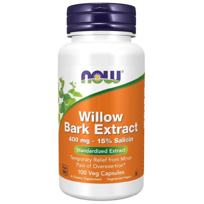 NOW Willow Bark Extract 400mg, 100 Capsules