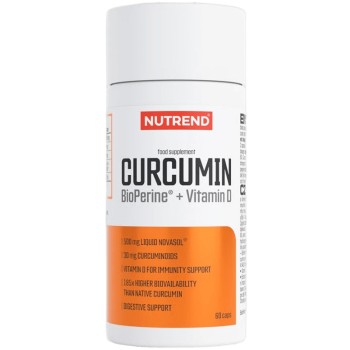 Nutrend Curcumin + Bioperine + Vitamin D, 60 Capsules