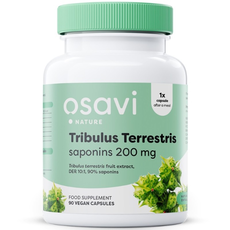 Osavi Tribulus Terrestris 200 mg Saponins, 90 Vegan Capsules