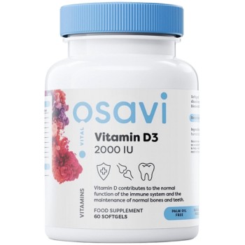 Osavi Vitamin D3 2000 IU, 60 Softgels
