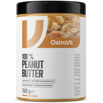 OstroVit 100% Peanut Butter Crunchy, 1000 Grams