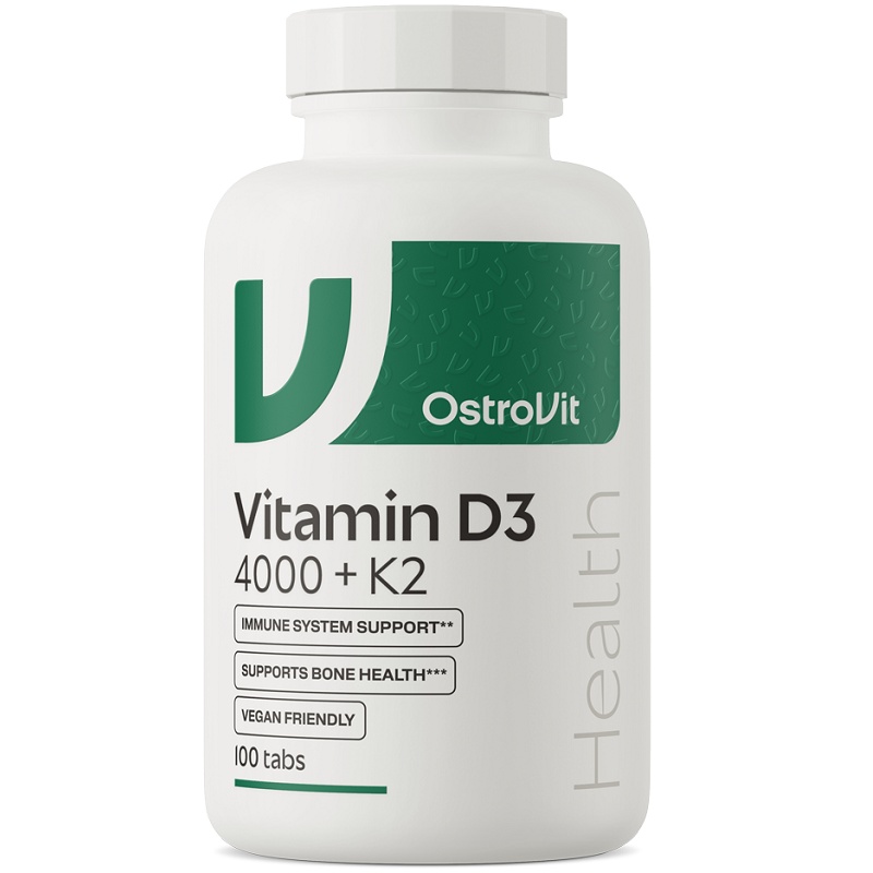 OstroVit D3 4000 IU + K2 VEGE, 100 Tablets