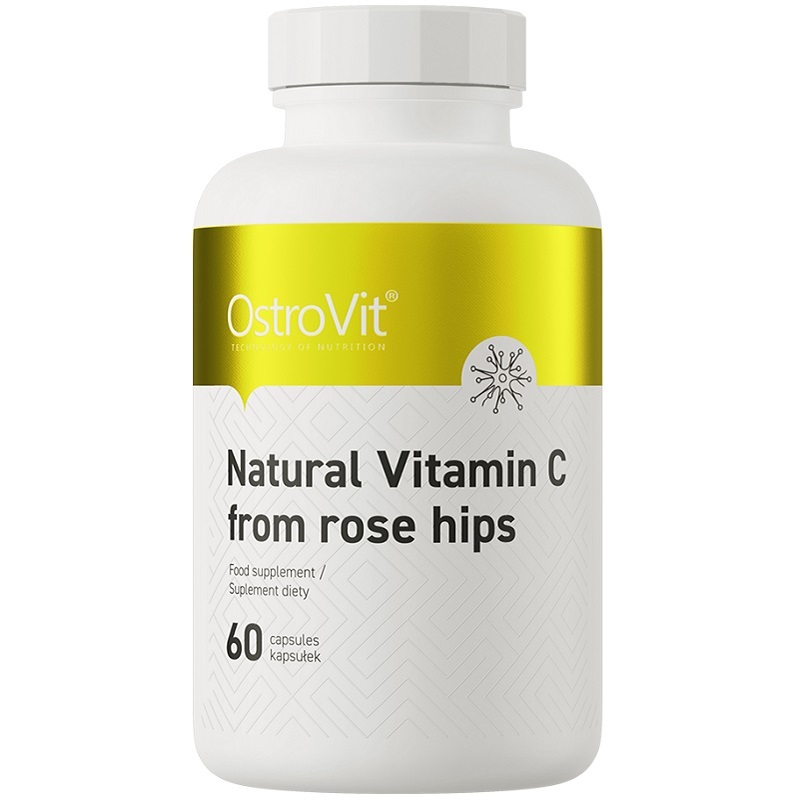 OstroVit Natural Vitamin C from Rose Hips, 60 Capsules