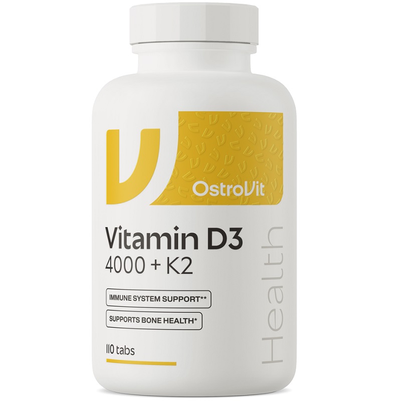 OstroVit Vitamin D3 4000 IU + K2 100, 110 Tablets